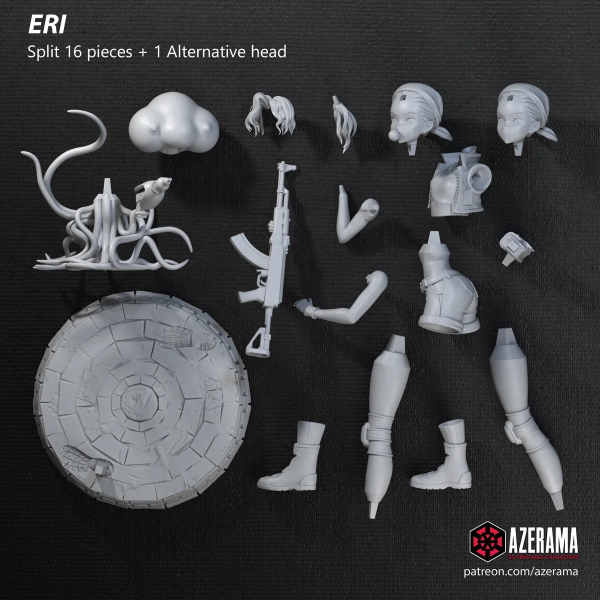 Eri | Fan Art | 3D Printed Resin Model Garage Kit | *Un-Painted* | Azerama 6