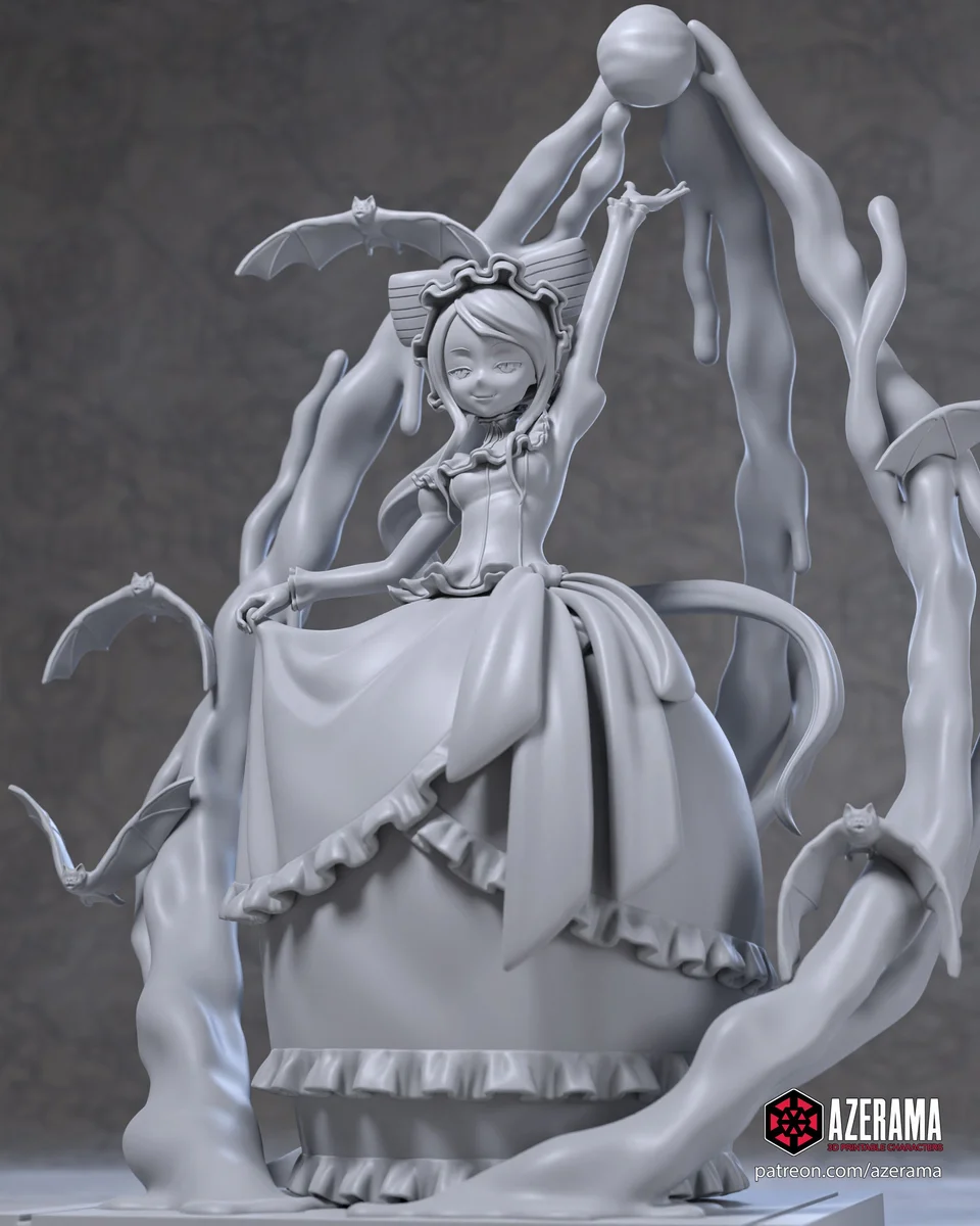 Vampire Girl | Fan Art | 3D Printed Resin Model Garage Kit | *Un-Painted* | Azerama 5