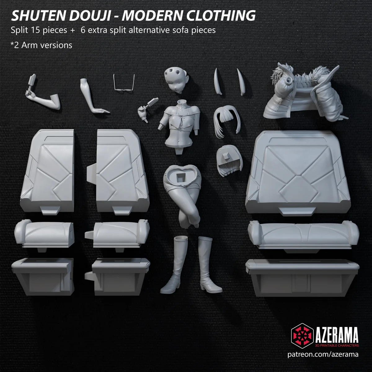 Shuten - MC | Fan Art | 3D Printed Resin Model Garage Kit | *Un-Painted* | Azerama 5