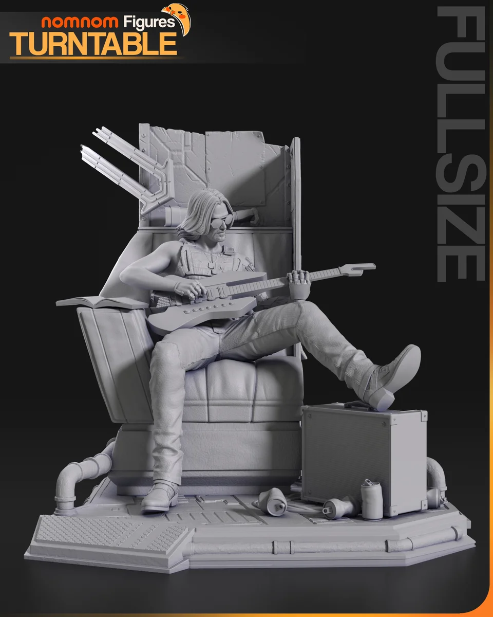 Johnny Silverhand | Fan Art | 3D Printed Resin Model Garage Kit | *Un-Painted* | Nomnom 4