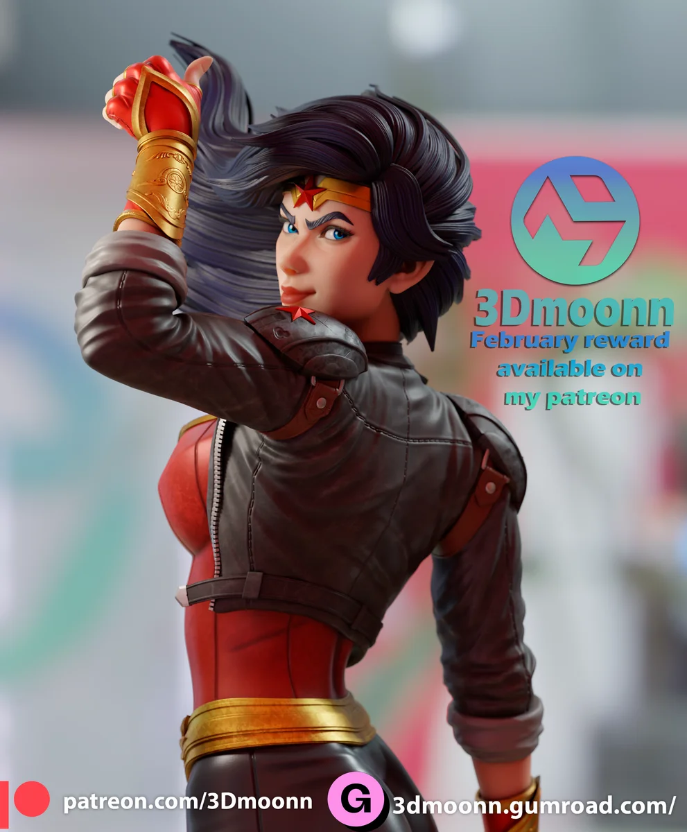 Wonder Woman | Fan Art | 3D Printed Resin Model Garage Kit | *Un-Painted* | 3DMoonn 5