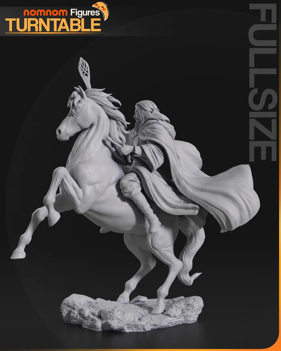 Gandalf the White | Fan Art | 3D Printed Resin Model Garage Kit | *Un-Painted* | Nomnom 6