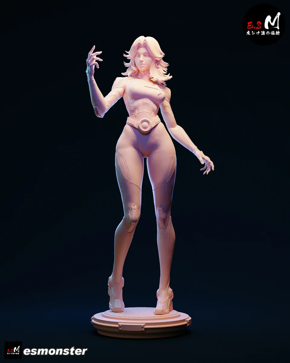 Invisible Woman | Fan Art | 3D Printed Resin Model Garage Kit | *Un-Painted* | ES Monster 9
