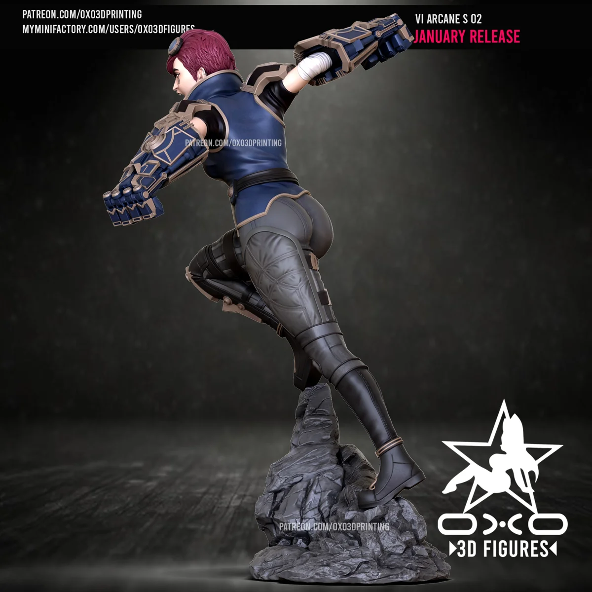 Vi Arcane | Fan Art | 3D Printed Resin Model Garage Kit | *Un-Painted* | OXO3D 5