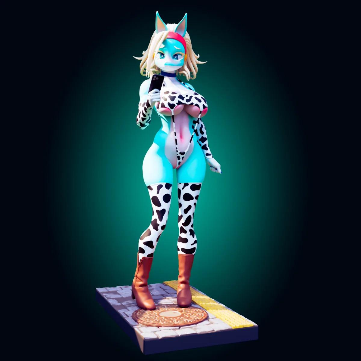 Ippan Josei | Fan Art | 3D Printed Resin Model Garage Kit | *Un-Painted* | Officer Rhu 3