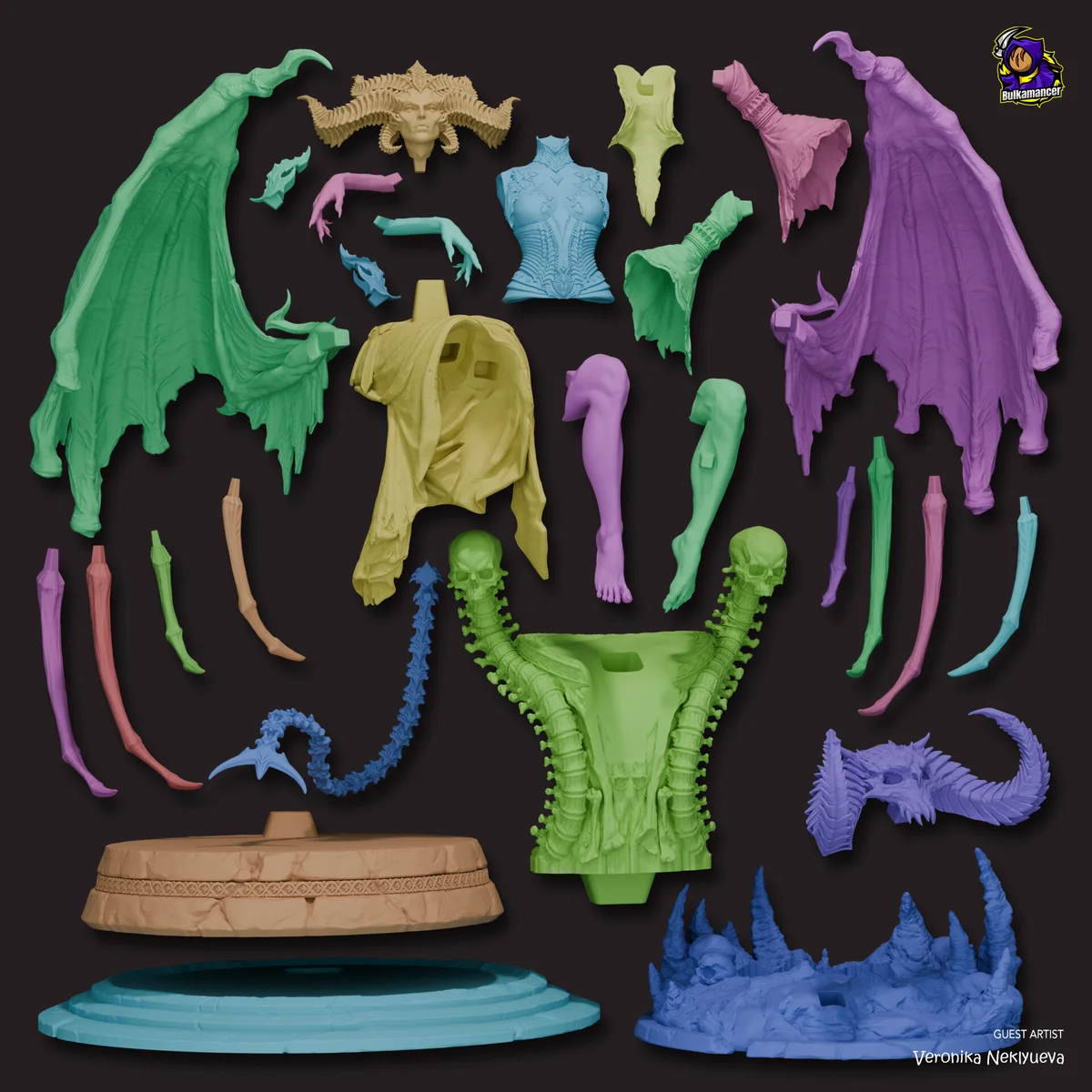 Lilith | Fan Art | 3D Printed Resin Model Garage Kit | *Un-Painted* | Bulkamancer 4