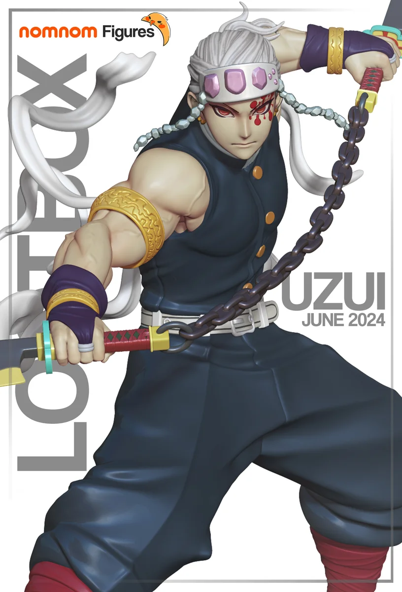 Uzui Tengen | Fan Art | 3D Printed Resin Model Garage Kit | *Un-Painted* | Nomnom
