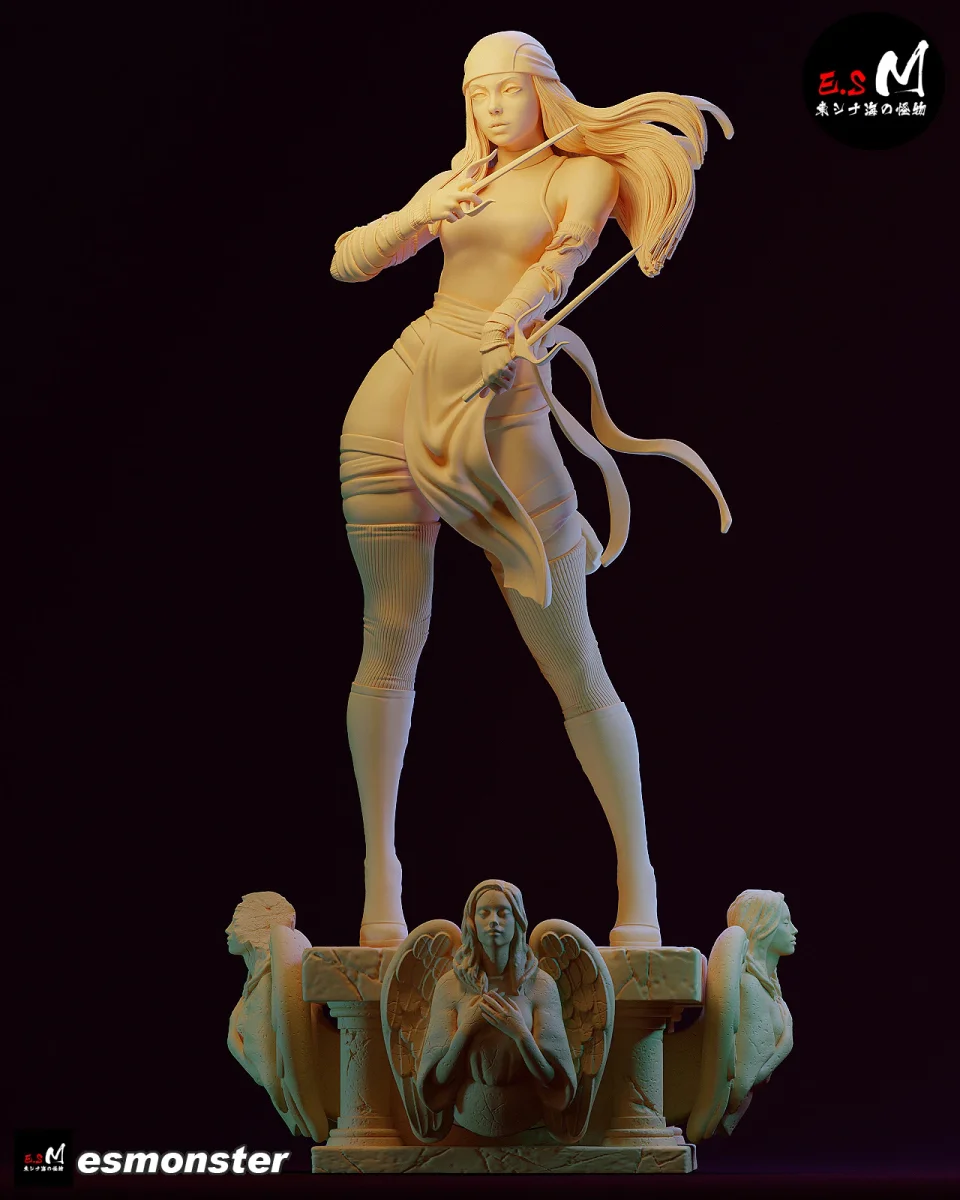 Elektra | Fan Art | 3D Printed Resin Model Garage Kit | *Un-Painted* | ES Monster 5
