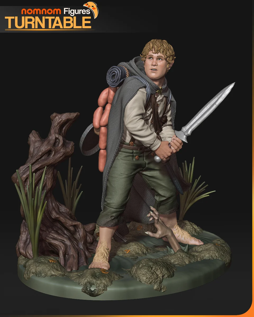 Samwise | Fan Art | 3D Printed Resin Model Garage Kit | *Un-Painted* | Nomnom 3