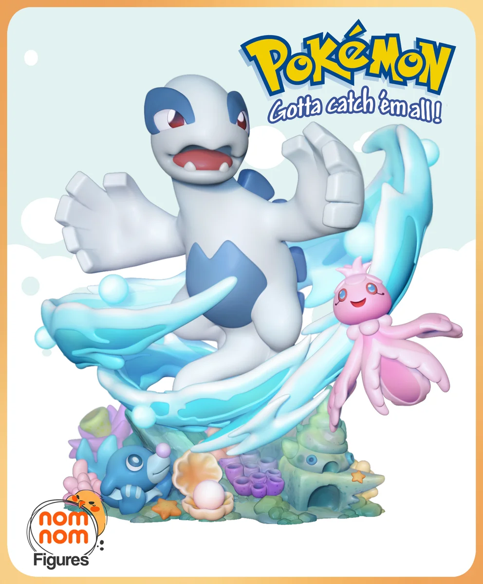 Chibi Lugia | Fan Art | 3D Printed Resin Model Garage Kit | *Un-Painted* | Nomnom