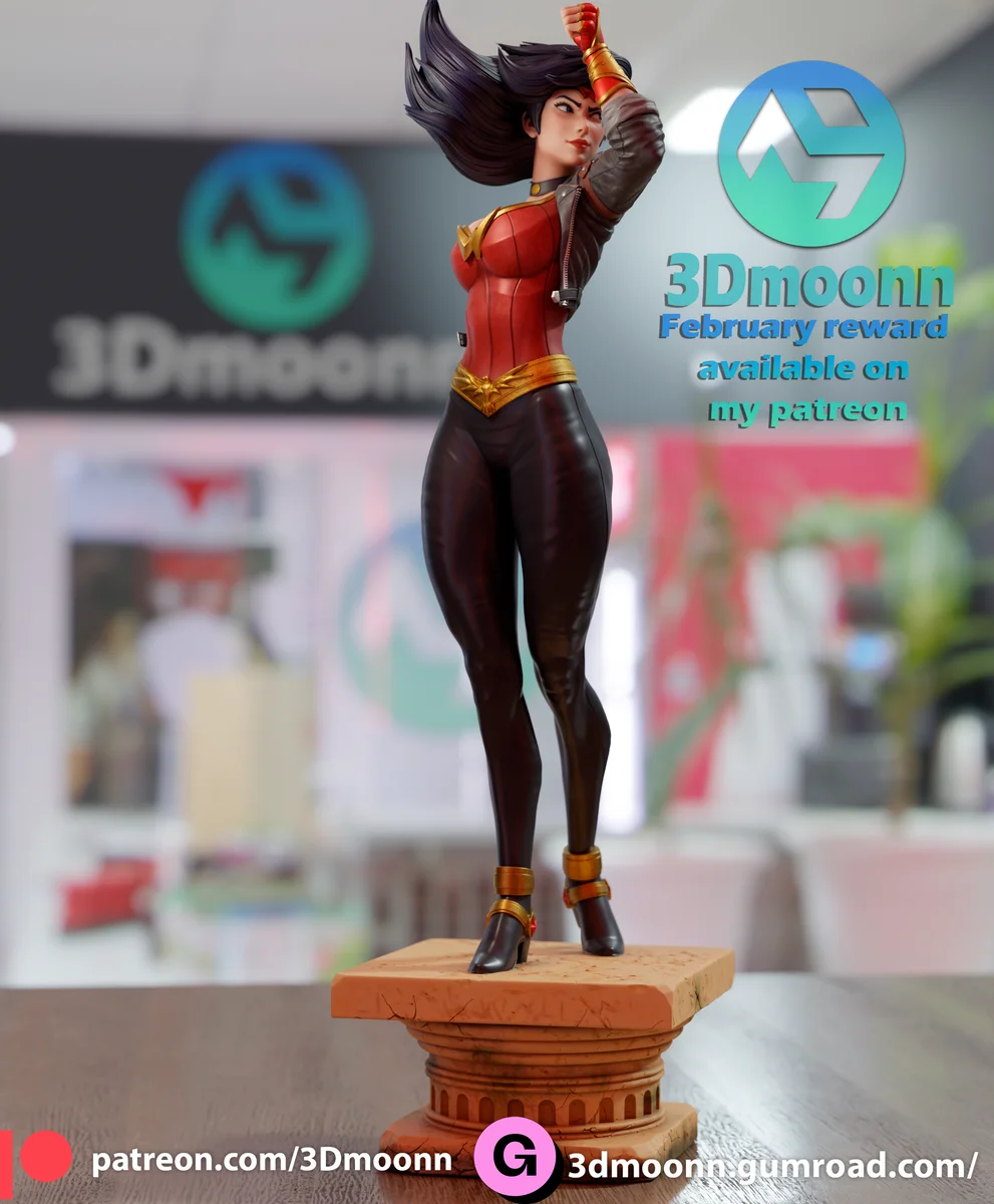 Wonder Woman | Fan Art | 3D Printed Resin Model Garage Kit | *Un-Painted* | 3DMoonn 4