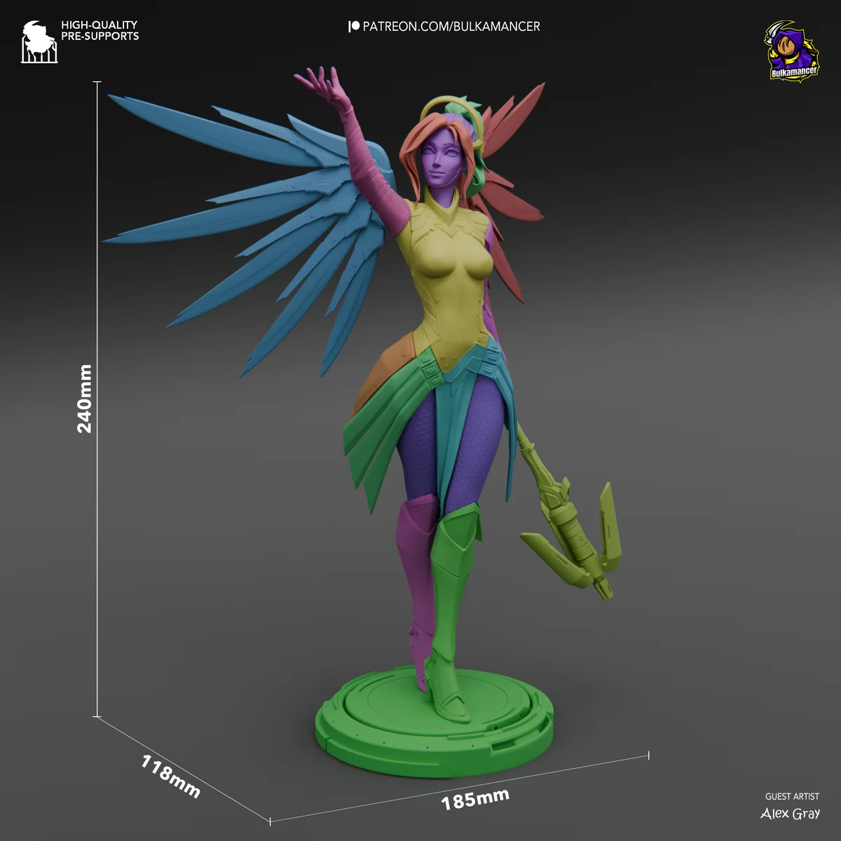 Mercy | Fan Art | 3D Printed Resin Model Garage Kit | *Un-Painted* | Bulkamancer 5