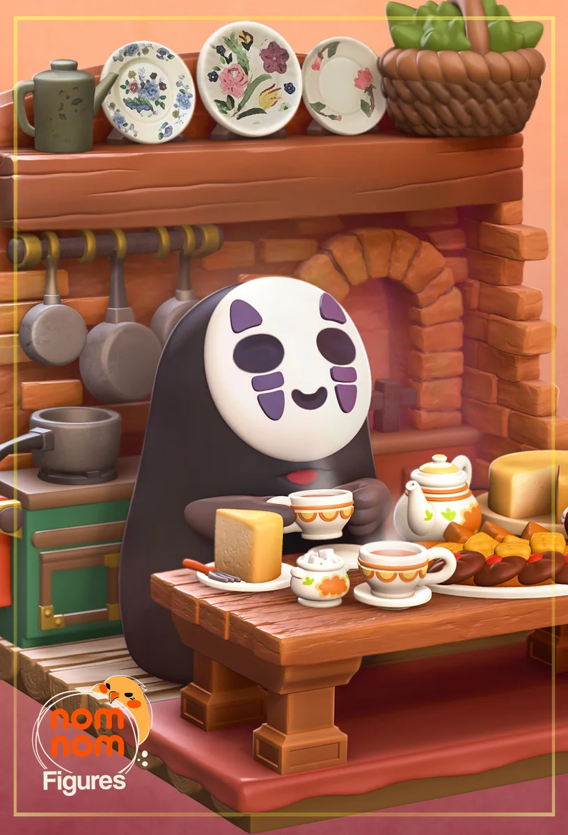 Chibi No Face | Fan Art | 3D Printed Resin Model Garage Kit | *Un-Painted* | Nomnom