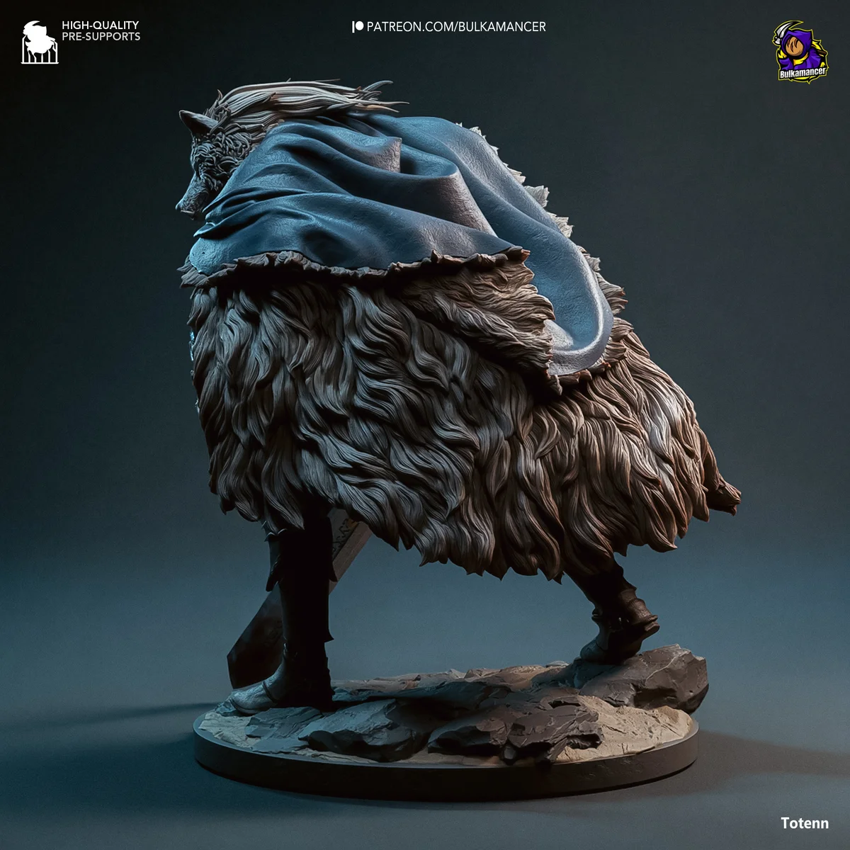 Blaidd the Half-Wolf | Fan Art | 3D Printed Resin Model Garage Kit | *Un-Painted* | Bulkamancer 3