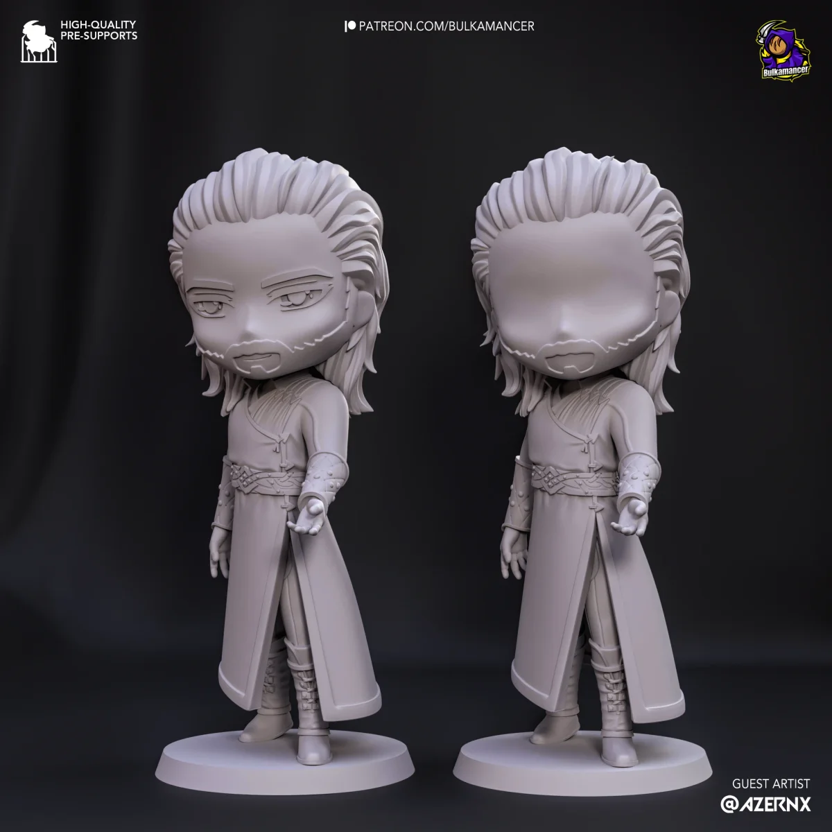 Chibi Gale | Fan Art | 3D Printed Resin Model Garage Kit | *Un-Painted* | Bulkamancer 5