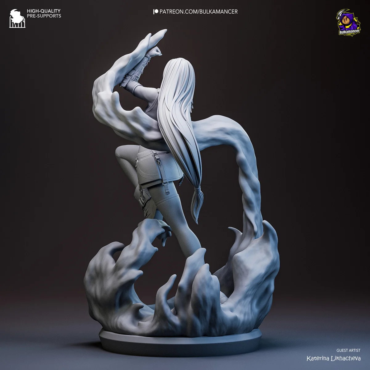 Tifa Lockhart | Fan Art | 3D Printed Resin Model Garage Kit | *Un-Painted* | Bulkamancer 7