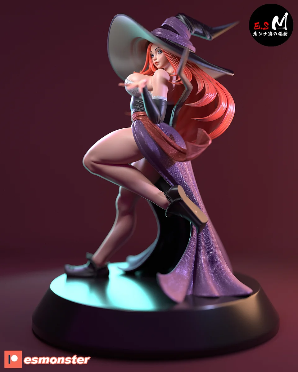 Sorceress | Fan Art | 3D Printed Resin Model Garage Kit | *Un-Painted* | ES Monster 4