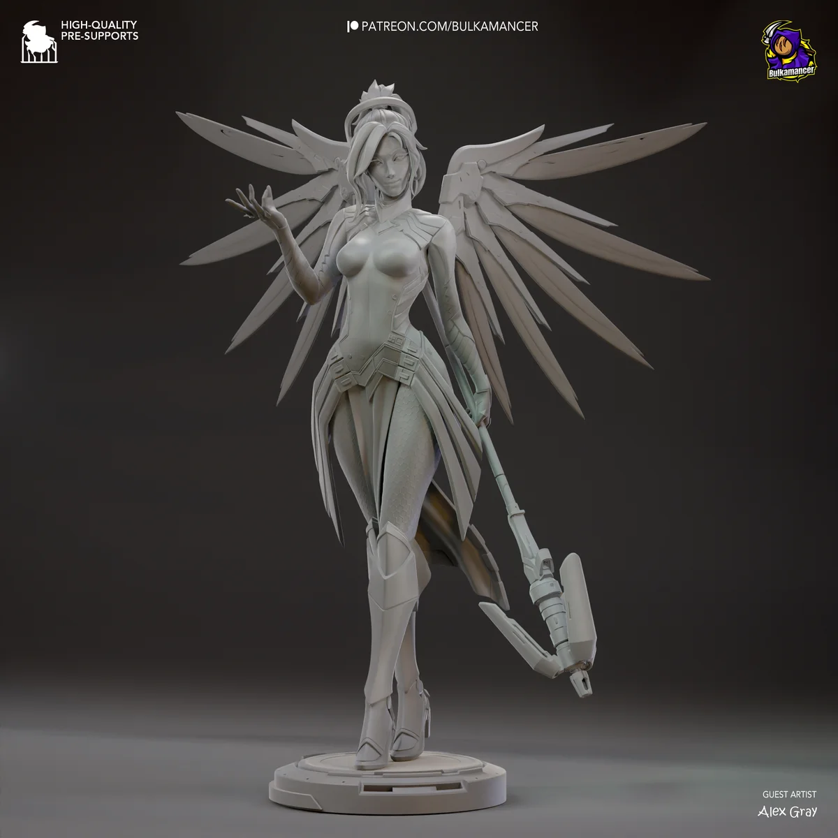 Mercy | Fan Art | 3D Printed Resin Model Garage Kit | *Un-Painted* | Bulkamancer 8