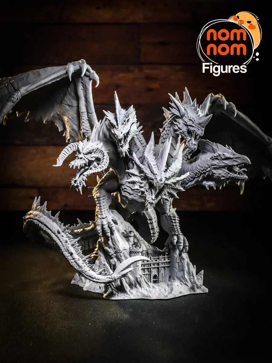 Tiamat | Fan Art | 3D Printed Resin Model Garage Kit | *Un-Painted* | Nomnom 3