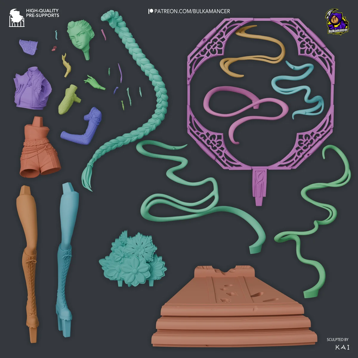 Rumi - Golden Vocalist | Fan Art | 3D Printed Resin Model Garage Kit | *Un-Painted* | Bulkamancer 4