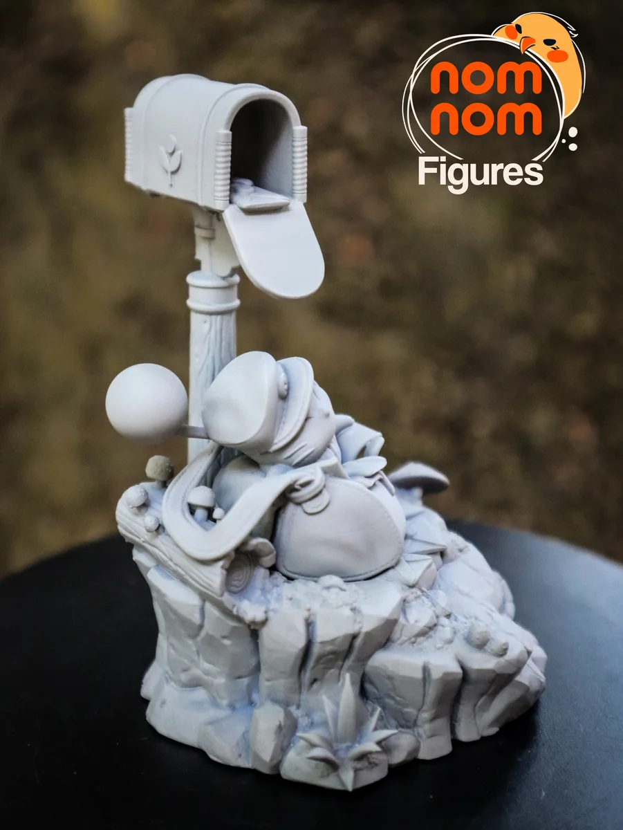 Chibi Mail Moogle | Fan Art | 3D Printed Resin Model Garage Kit | *Un-Painted* | Nomnom 7
