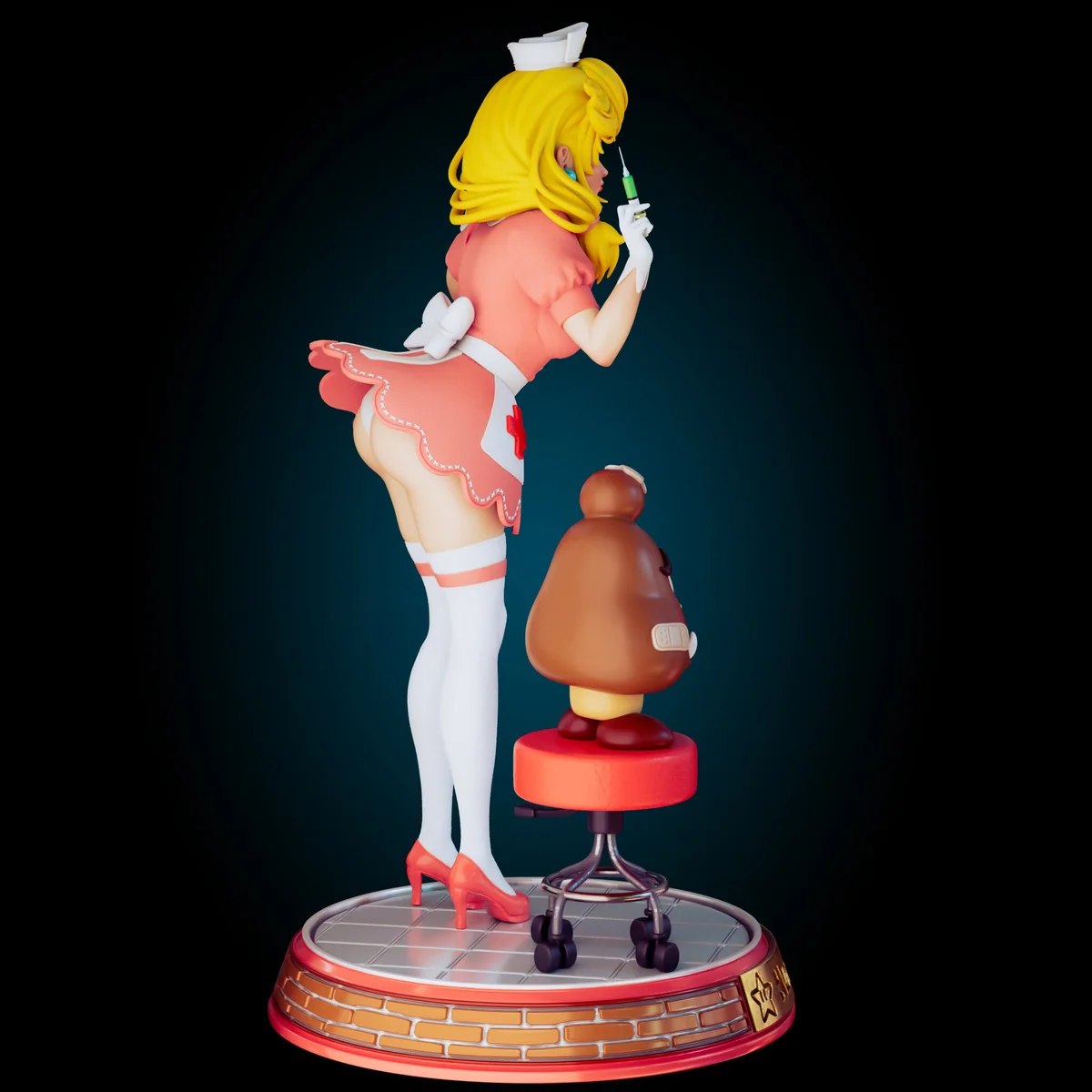 Peachy Nurse | Fan Art | 3D Printed Resin Model Garage Kit | *Un-Painted* | Officer Rhu 4