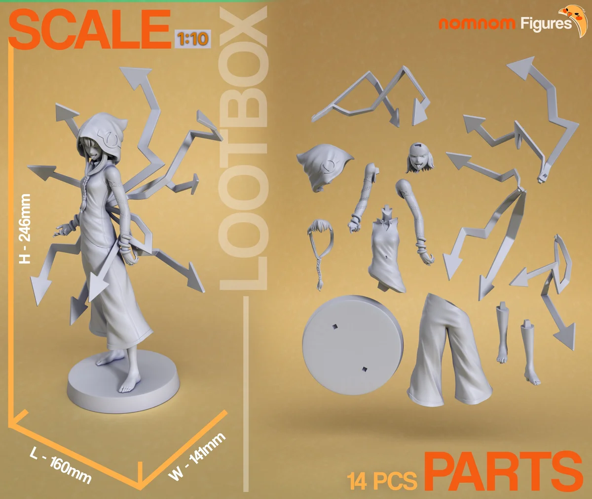Medusa Gorgon | Fan Art | 3D Printed Resin Model Garage Kit | *Un-Painted* | Nomnom 3