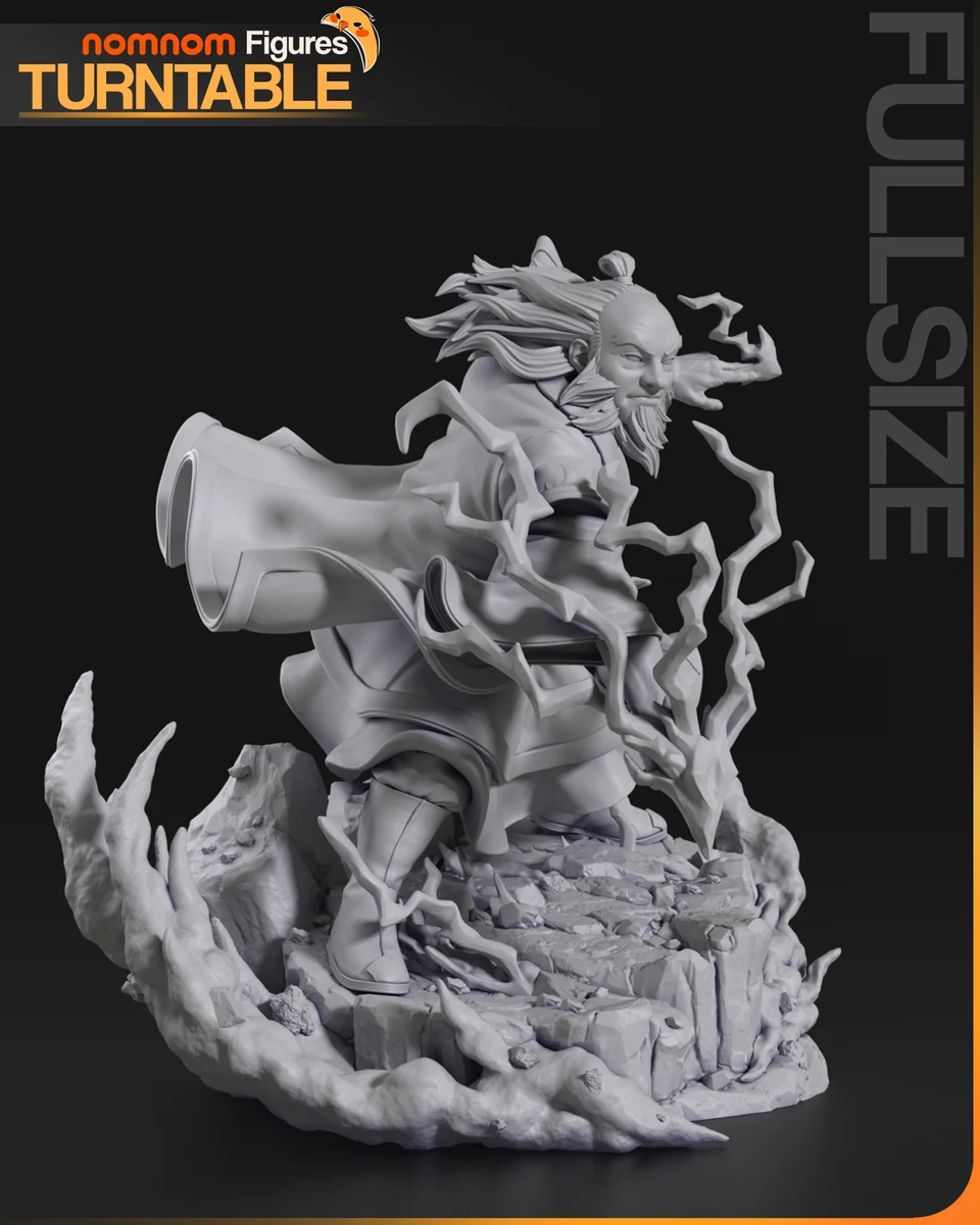 Uncle Iroh | Fan Art | 3D Printed Resin Model Garage Kit | *Un-Painted* | Nomnom 9
