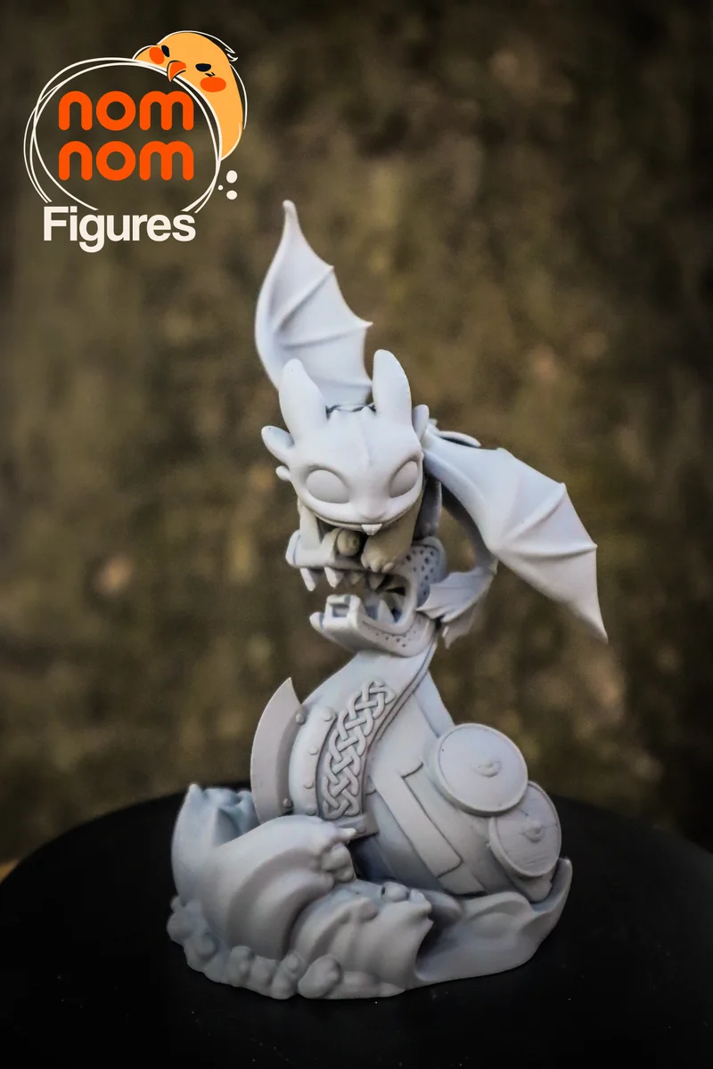 Chibi Toothless | Fan Art | 3D Printed Resin Model Garage Kit | *Un-Painted* | Nomnom 3
