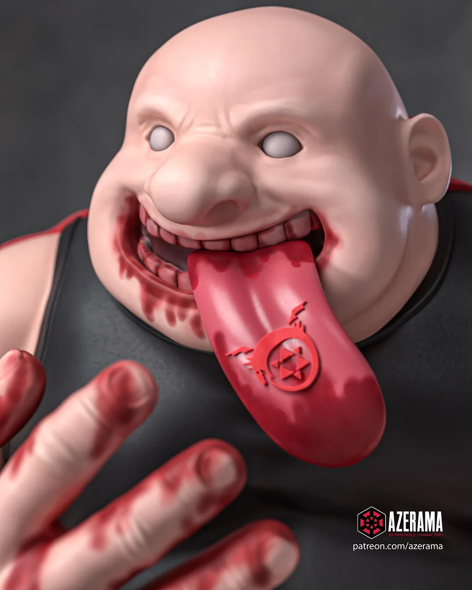 Gluttony | Fan Art | 3D Printed Resin Model Garage Kit | *Un-Painted* | Azerama 5