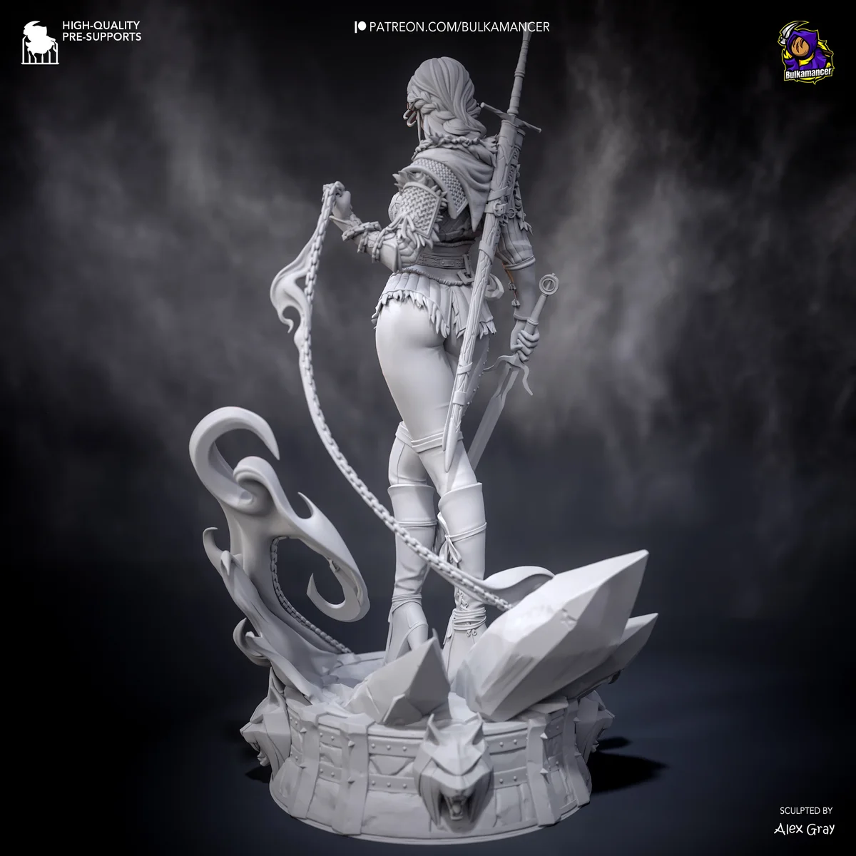 Ciri (Stylized) | Fan Art | 3D Printed Resin Model Garage Kit | *Un-Painted* | Bulkamancer 8