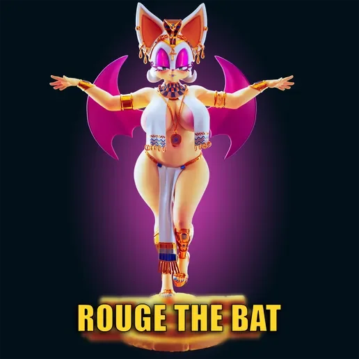 Rouge the Bat | Fan Art | 3D Printed Resin Model Garage Kit | *Un-Painted* | Officer Rhu