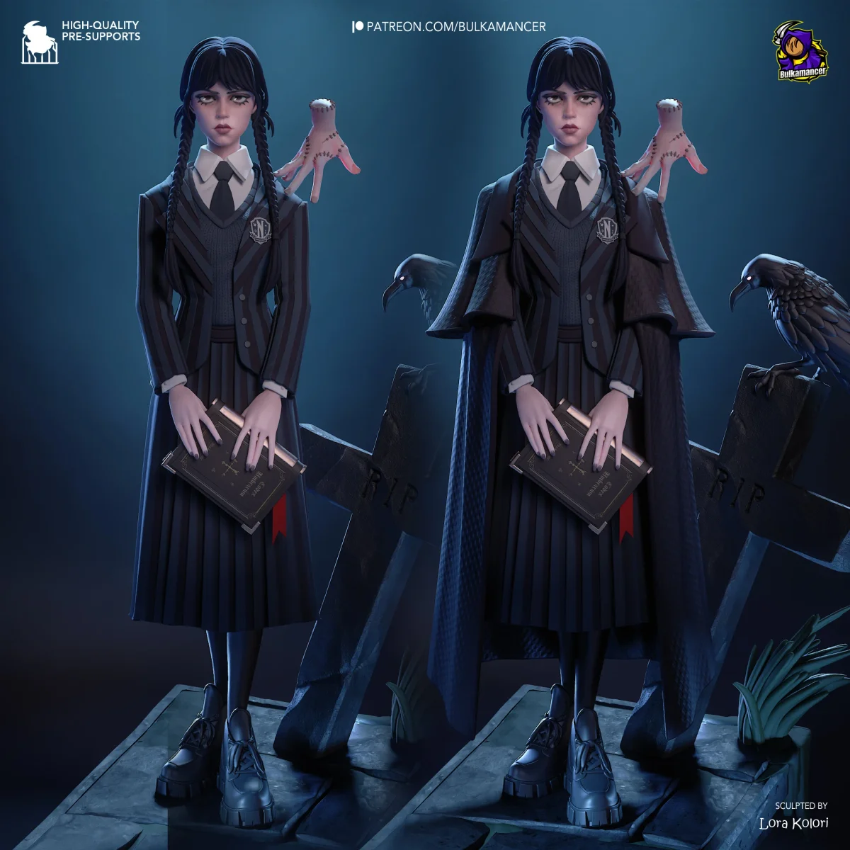 Gothic Daughter | Fan Art | 3D Printed Resin Model Garage Kit | *Un-Painted* | Bulkamancer 5