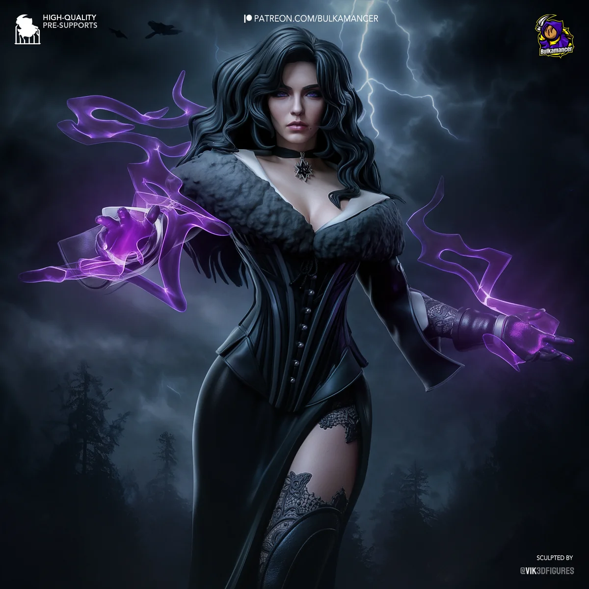 Yennefer | Fan Art | 3D Printed Resin Model Garage Kit | *Un-Painted* | Bulkamancer