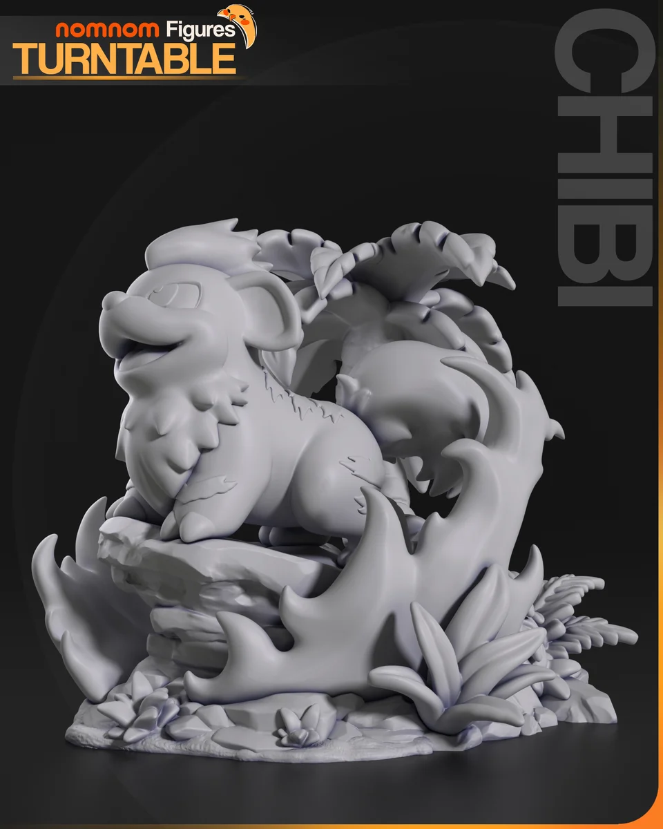 Chibi Growlithe | Fan Art | 3D Printed Resin Model Garage Kit | *Un-Painted* | Nomnom 8