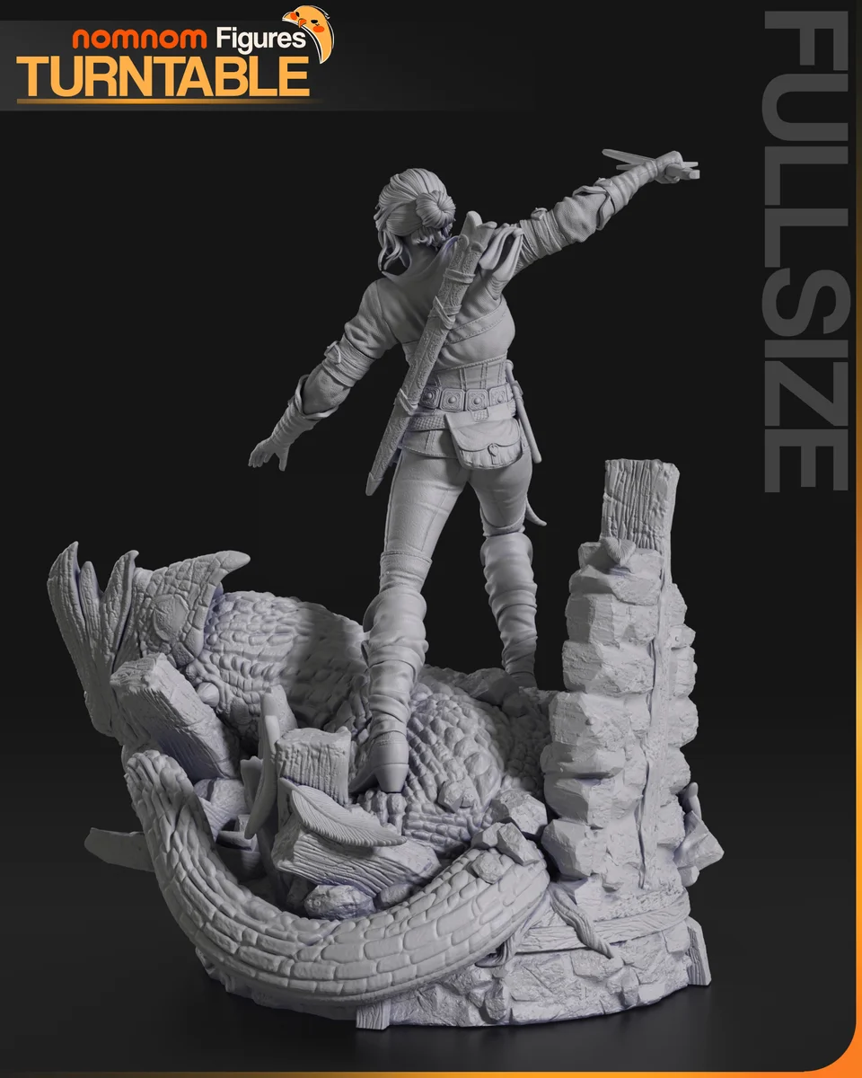 Ciri | Fan Art | 3D Printed Resin Model Garage Kit | *Un-Painted* | Nomnom 7