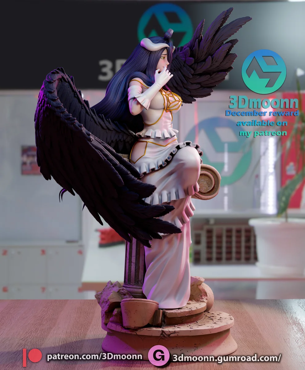 Albedo | Fan Art | 3D Printed Resin Model Garage Kit | *Un-Painted* | 3DMoonn 5