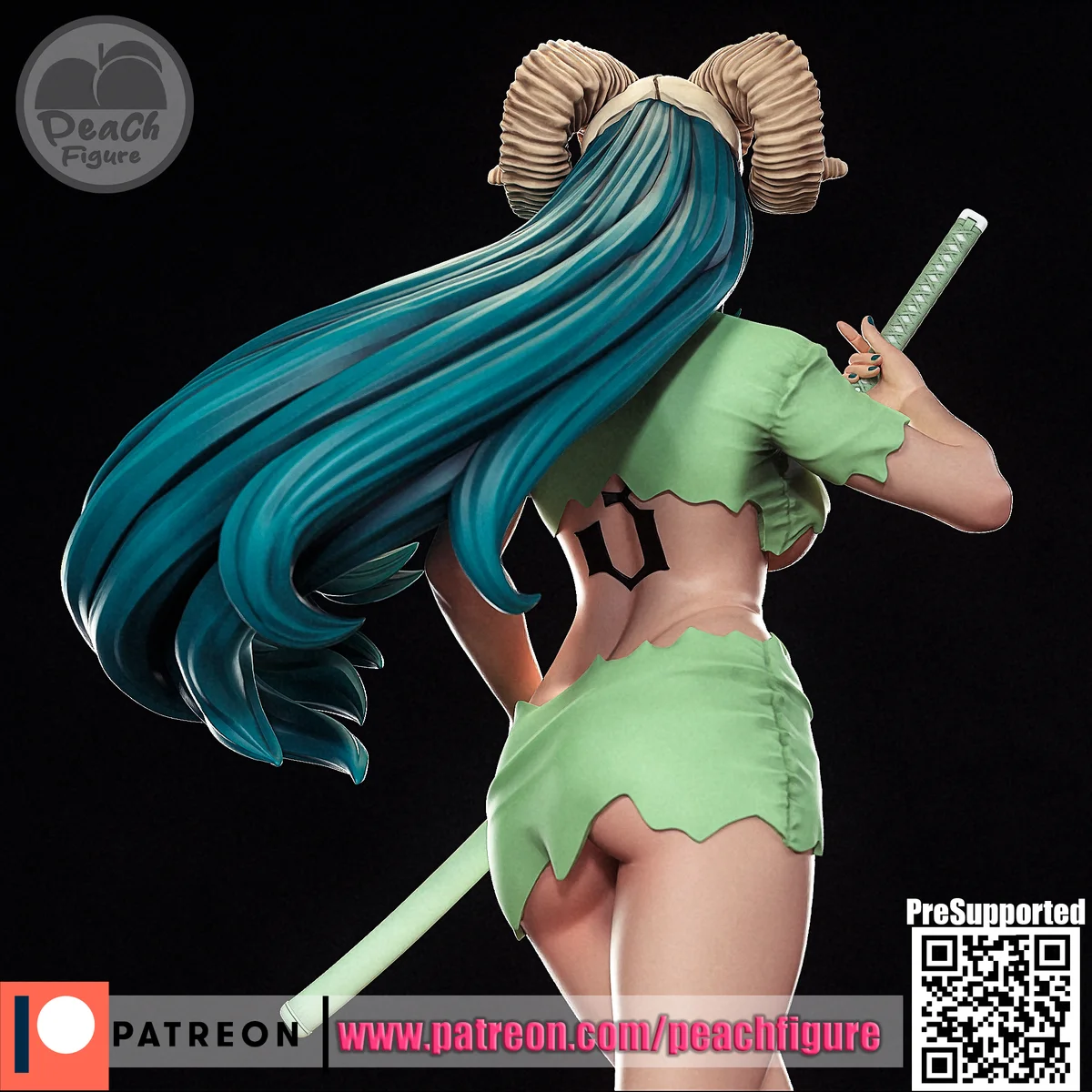 Nelliel | Fan Art | 3D Printed Resin Model Garage Kit | *Un-Painted* | Peach Figure 3