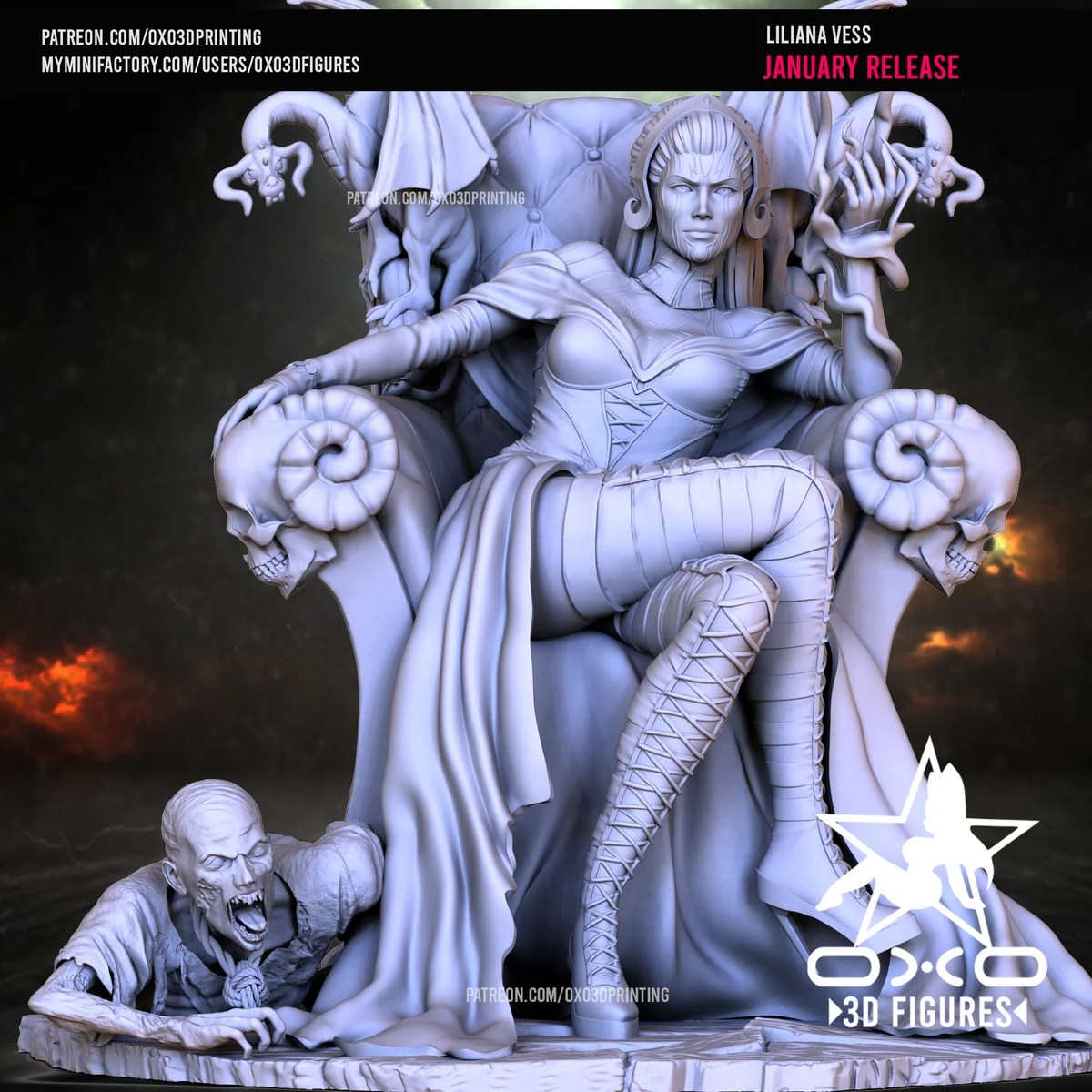 Liliana | Fan Art | 3D Printed Resin Model Garage Kit | *Un-Painted* | OXO3D 3