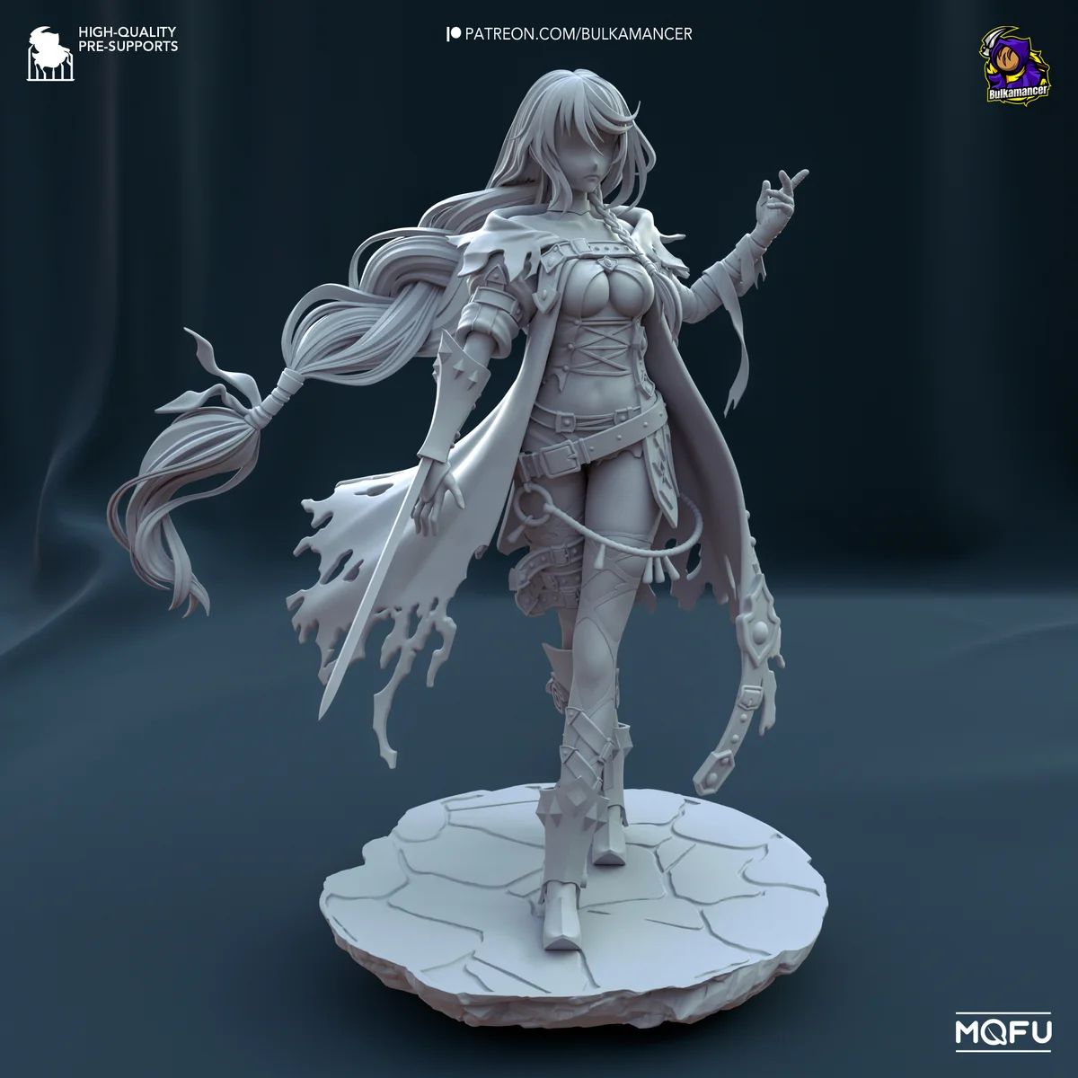 Velvet Crowe | Fan Art | 3D Printed Resin Model Garage Kit | *Un-Painted* | Bulkamancer 7