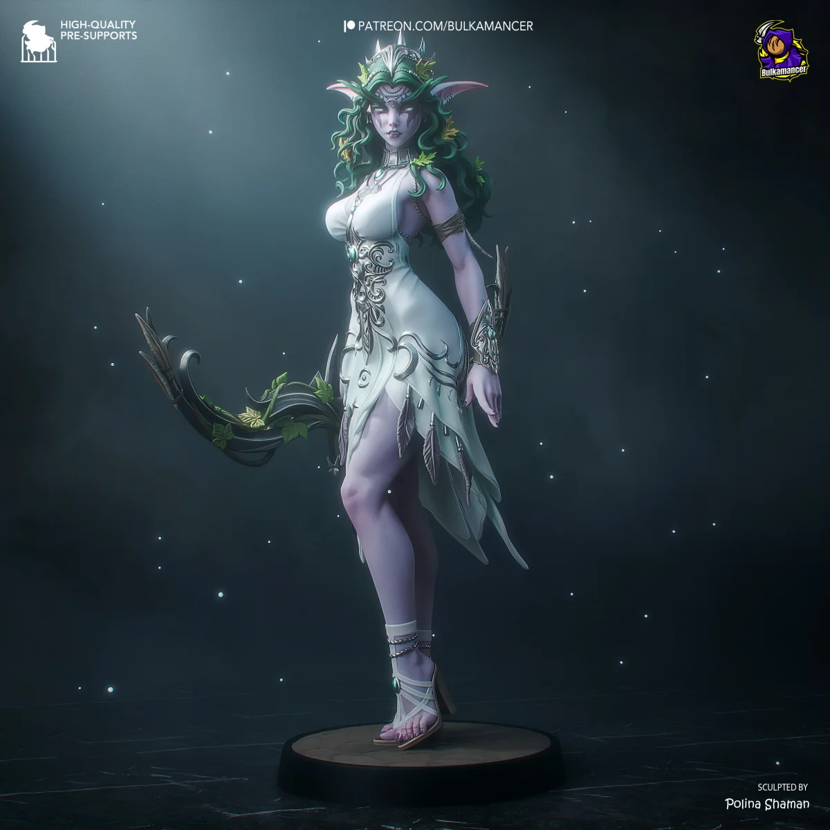 Tyrande Whisperwind | Fan Art | 3D Printed Resin Model Garage Kit | *Un-Painted* | Bulkamancer 3