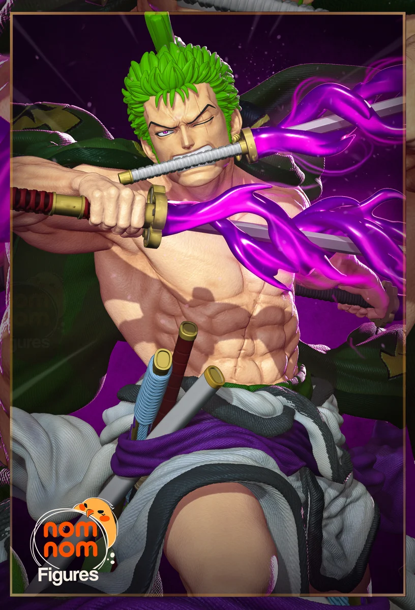 Wano Zoro | Fan Art | 3D Printed Resin Model Garage Kit | *Un-Painted* | Nomnom