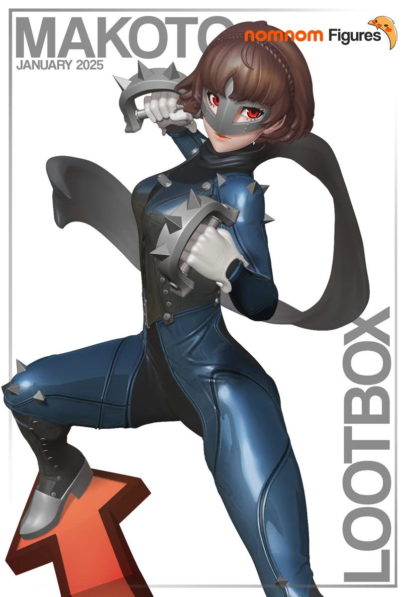 Makoto Nijima | Fan Art | 3D Printed Resin Model Garage Kit | *Un-Painted* | Nomnom