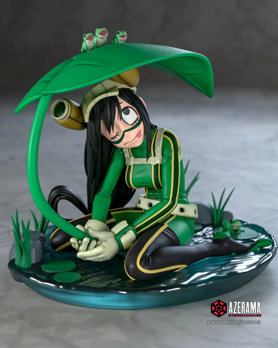 Tsuyu | Fan Art | 3D Printed Resin Model Garage Kit | *Un-Painted* | Azerama