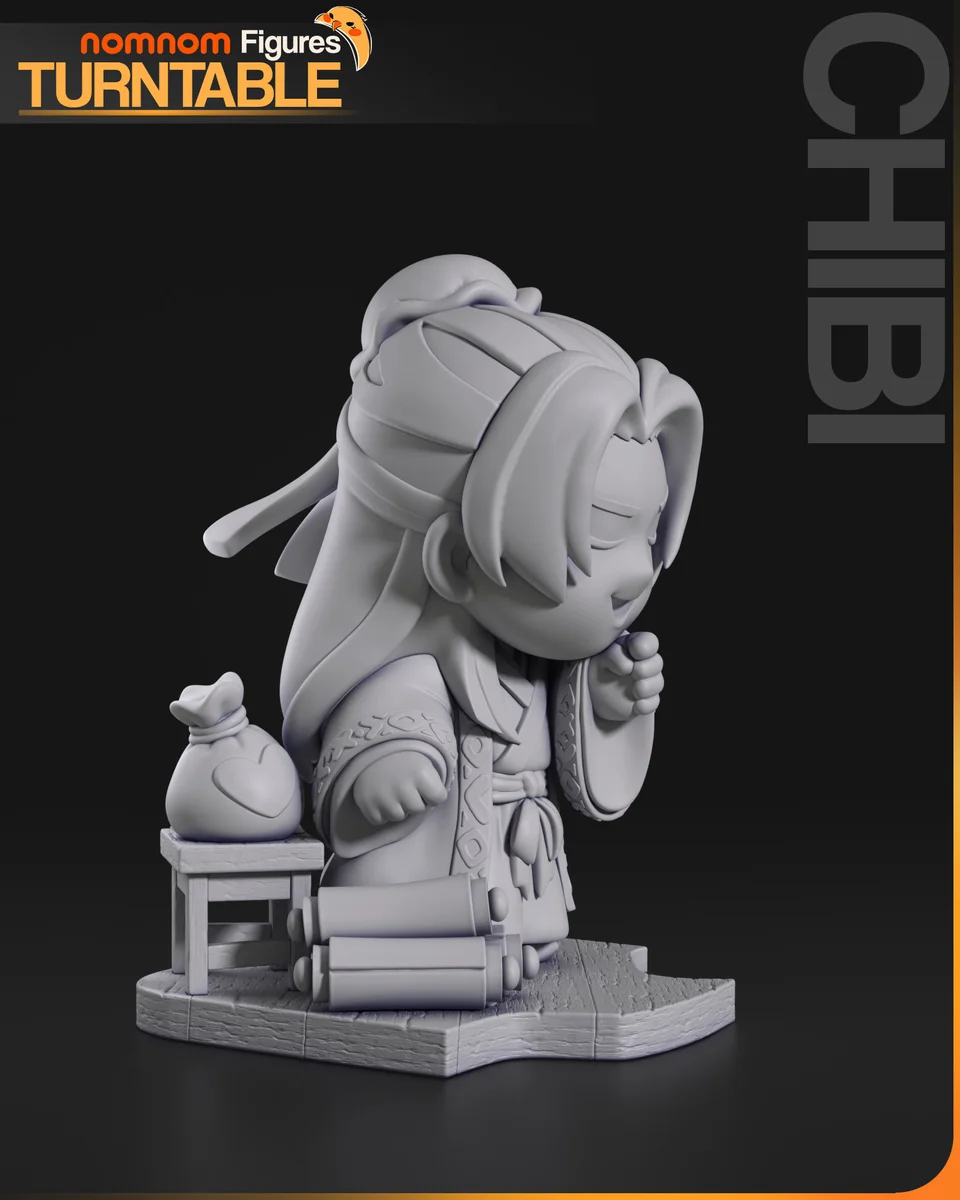 Chibi Jinshi | Fan Art | 3D Printed Resin Model Garage Kit | *Un-Painted* | Nomnom 4