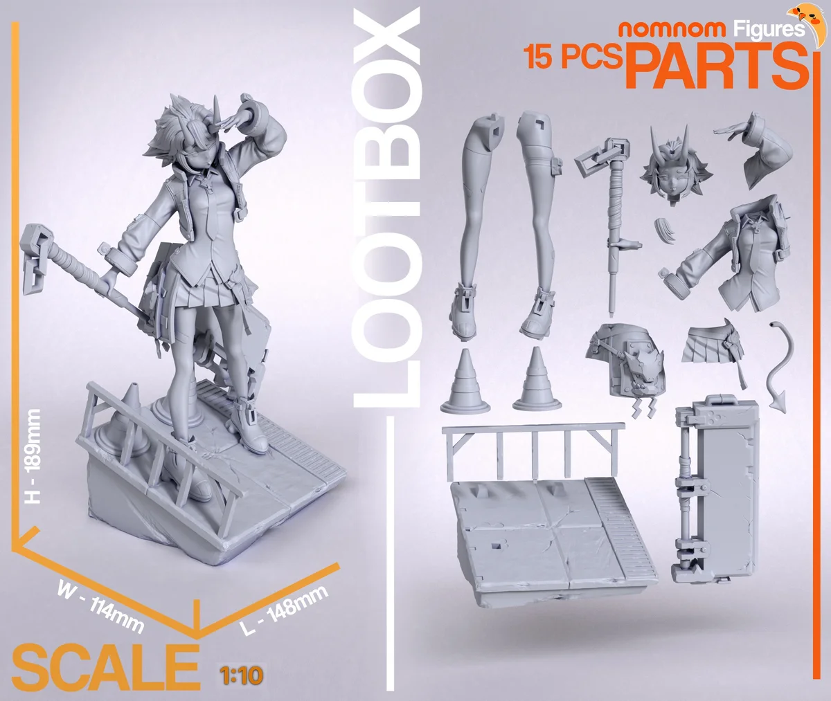 Soukaku | Fan Art | 3D Printed Resin Model Garage Kit | *Un-Painted* | Nomnom 3