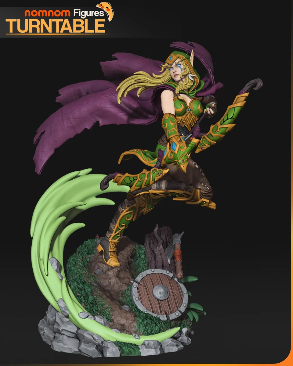 Alleria Windrunner | Fan Art | 3D Printed Resin Model Garage Kit | *Un-Painted* | Nomnom 3