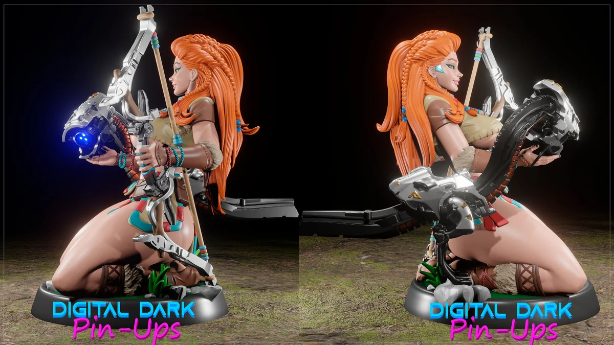 Aloy | Fan Art | 3D Printed Resin Model Garage Kit | *Un-Painted* | Digital Dark 3