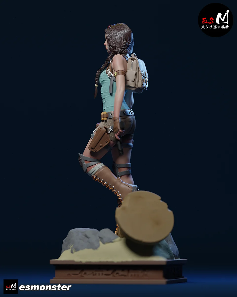 Lara Treasure Hunter | Fan Art | 3D Printed Resin Model Garage Kit | *Un-Painted* | ES Monster 5