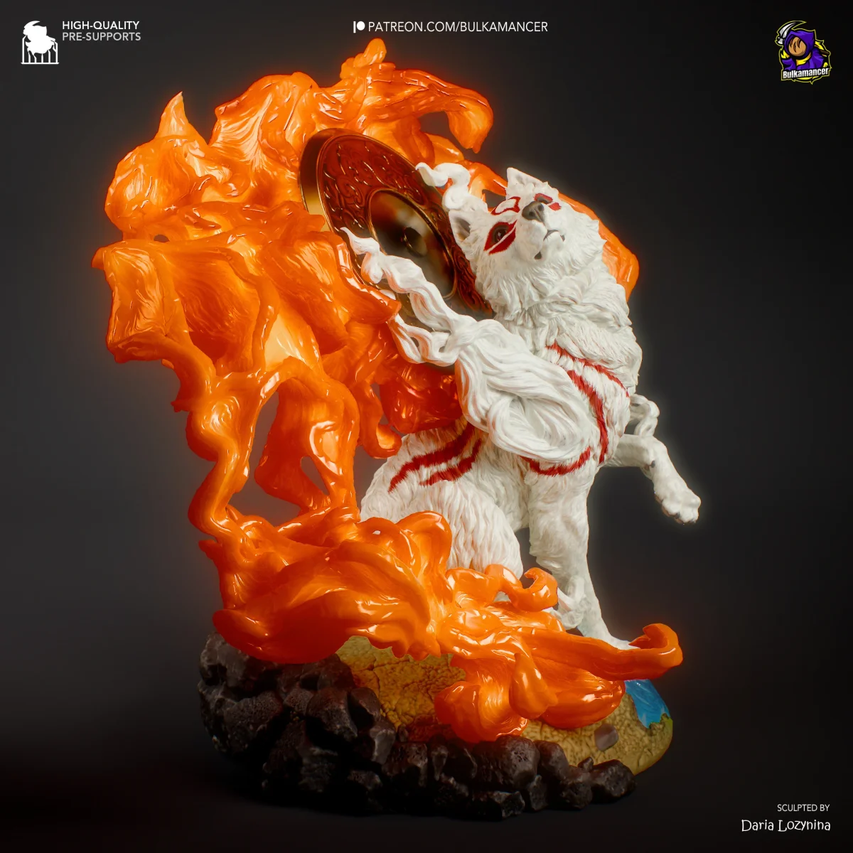 Amaterasu | Fan Art | 3D Printed Resin Model Garage Kit | *Un-Painted* | Bulkamancer 3